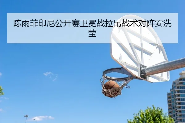 陈雨菲印尼公开赛卫冕战拉吊战术对阵安洗莹